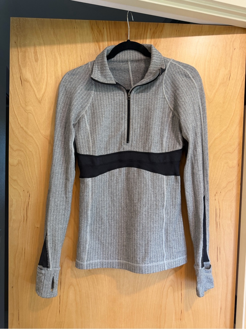 Lululemon Athletica Black & Gray Quarter-Zip Pullover Jacket